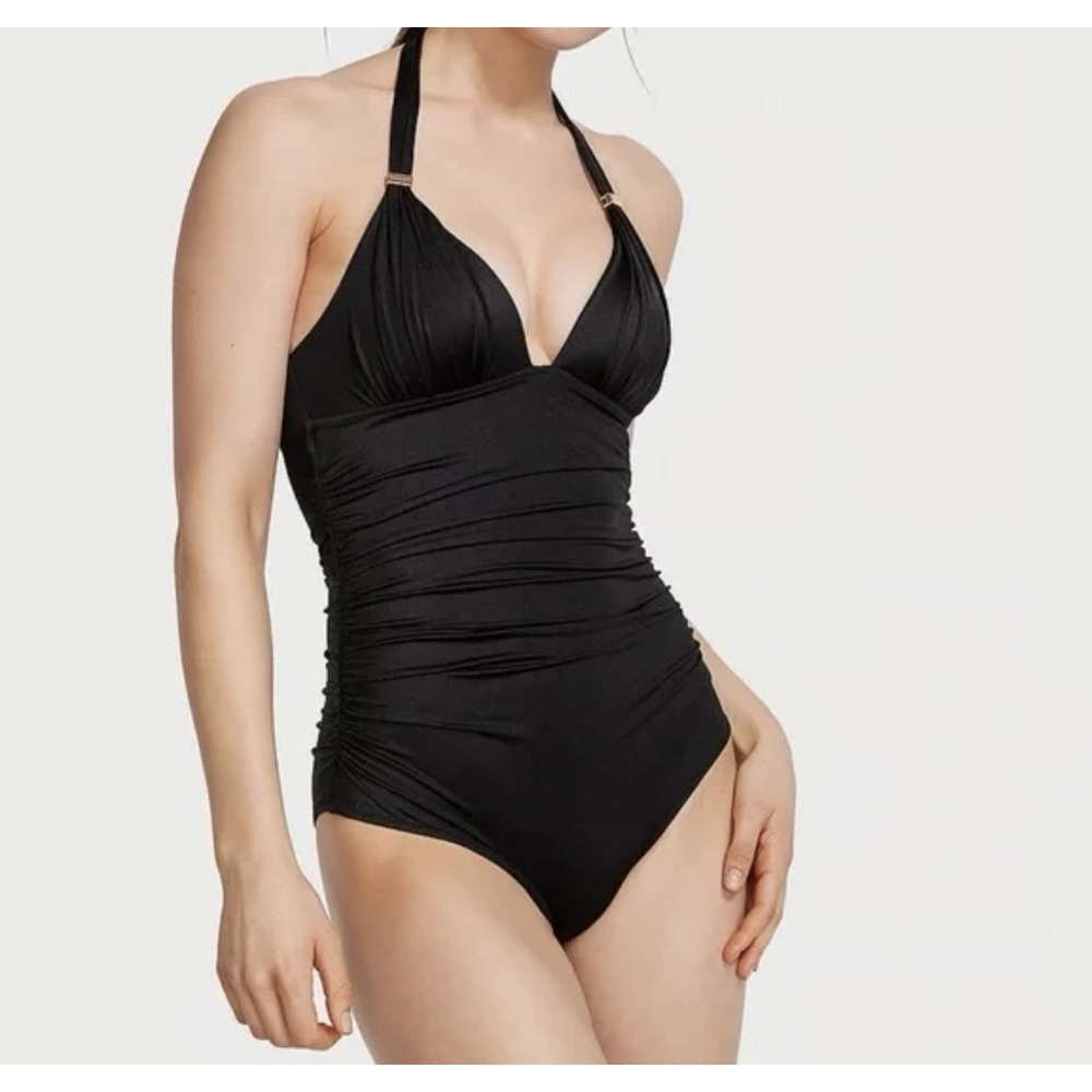 Victorias Secret Bikini One Piece VS Swimsuit Women's Medium Black Beach Summer‎